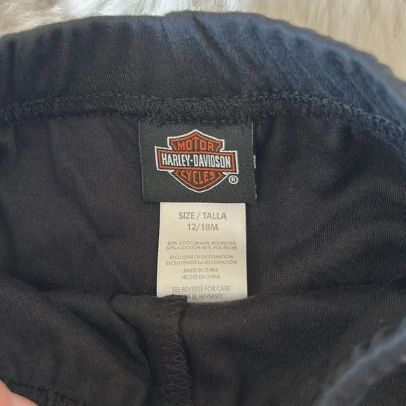 Harley-Davidson Kids Black and White Outfit 12-18m - Picture 3 of 4